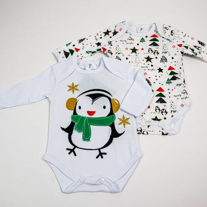 Set 2 Body Winter, pentru bebelusi, din bumbac