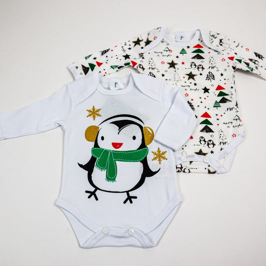 Set 2 Body Winter, pentru bebelusi, din bumbac